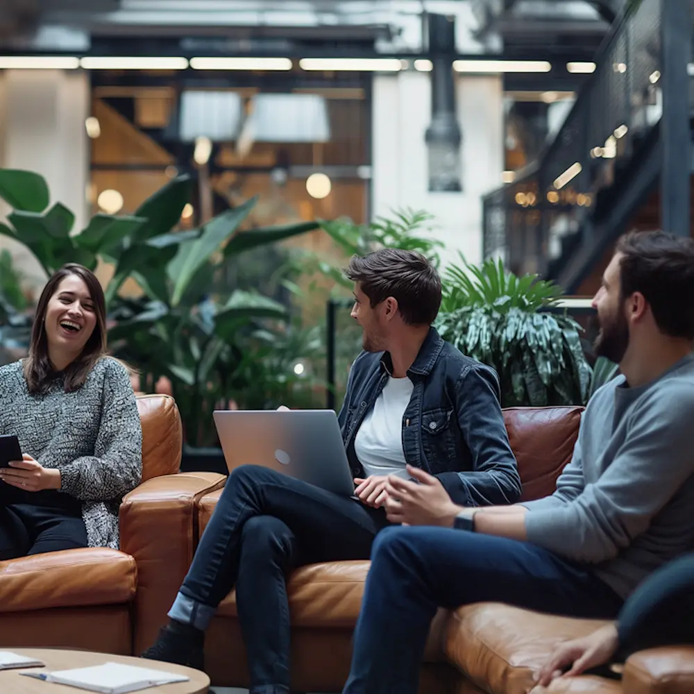 Members of a learning community in active discussion